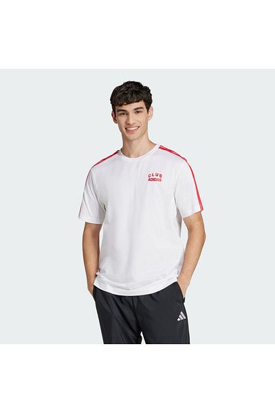 adidas Ανδρικό λευκό γραφικό μπλουζάκι (κοντό μανίκι M C Colle Pkt T Jj1606