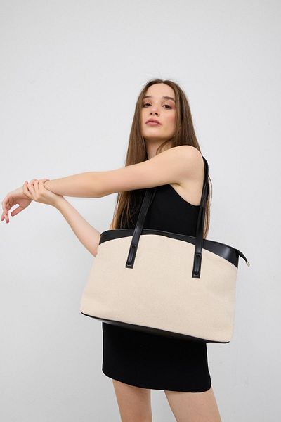 Shule Bags Geantă tote din pânză Citta neagră