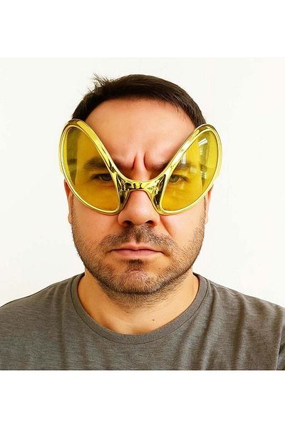 CEKAVE Retro Glasses - 80 Pieces 90 Years Party Glasses Gold Color 8x13 Cm