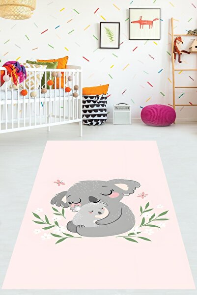 on the clouds Koala Ve Yavrusu  Yıkanabilir Kaymaz Taban Leke Tutmaz Çocuk Od...