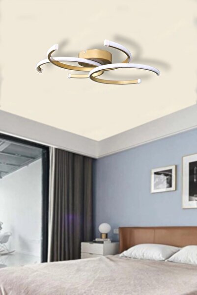 Fer Avize Noris Modern Tasarım Eskitme Renk Salon Mutfak Hol Beyaz Led 3 Lü Avize