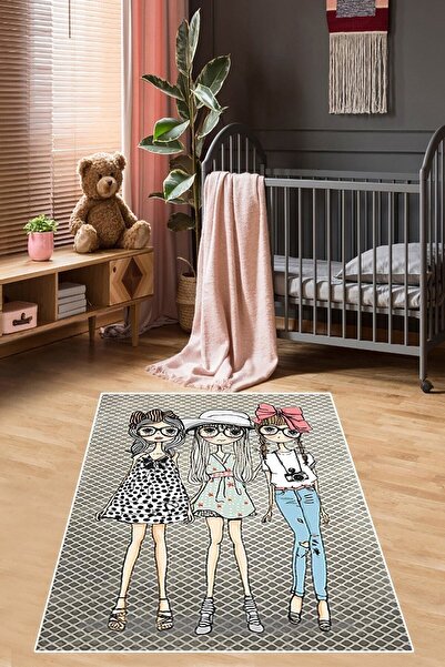 on the clouds Genç Kızlar Halı Dijital Baskı Yıkanabilir Kaymaz Taban Modern ...