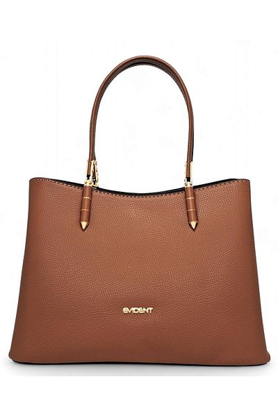 Evident Tan Color Three Compartment Classic Hand and Shoulder Women's Bag