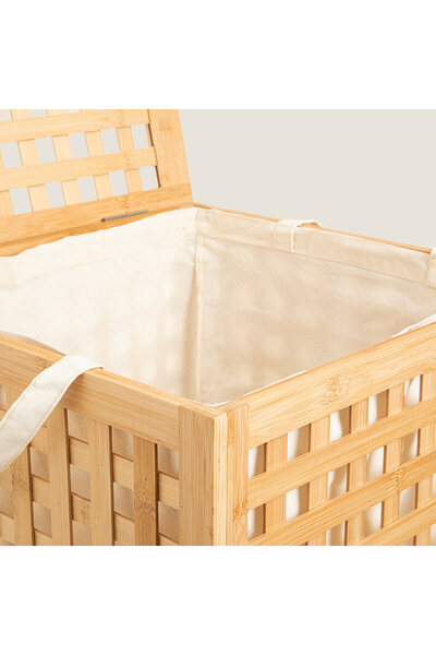 Chakra Bamboo Laundry Basket 62x45 Cm Natural