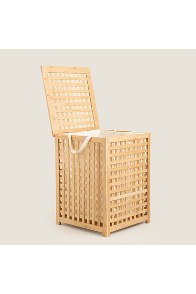 Chakra Bamboo Laundry Basket 62x45 Cm Natural