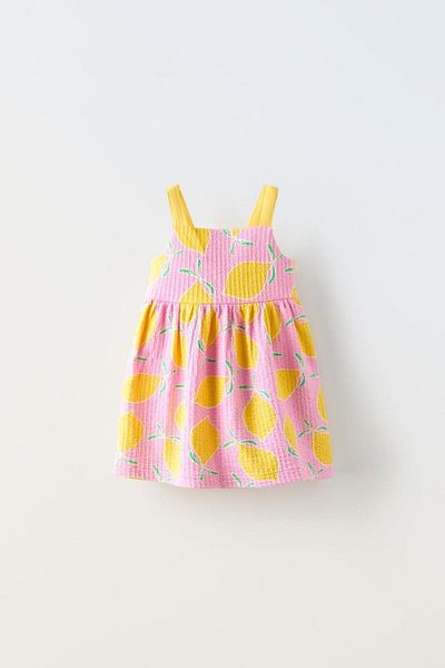 GAist Kids Baby Rochie cu bretele cu model lamaie pentru fete