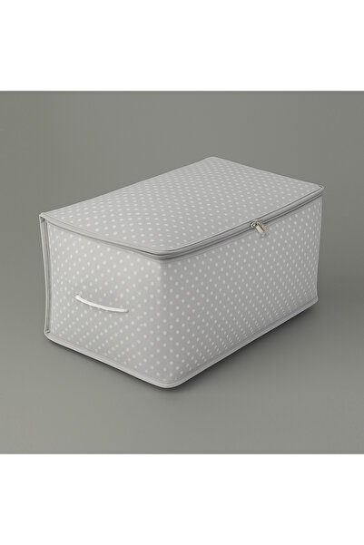 Genel Markalar Puantiye Detaylı Büyük Boy Hurç - Gri - 74x46x46 cm