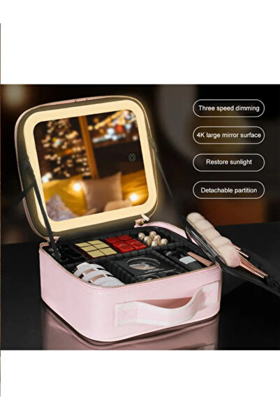 Nikadu Led Işıklı Aynalı Makyaj Çantası