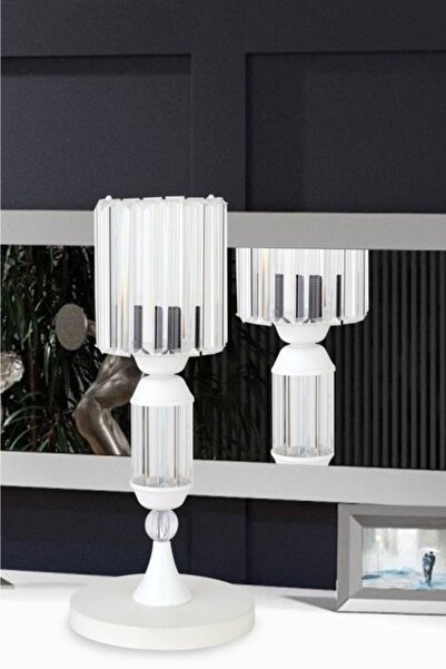 İstanbul Avize Crystal Stone White Case Y-15 White Stone Head Lampshade