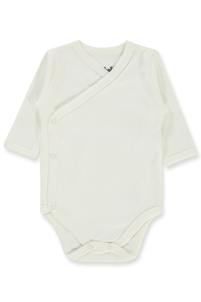 Civil Baby Baby Double Breasted Collar Snap Badi 1-6 Months Ecru