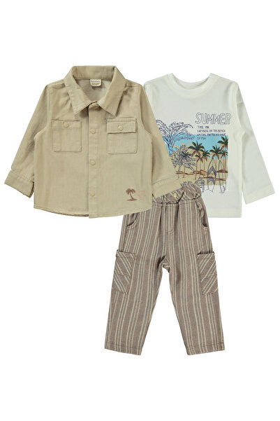 Bombili Boy's 3 Piece Suit 1-3 Years Beige
