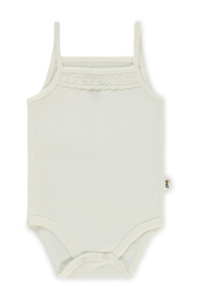 Civil Baby Baby Girl Snap-On Badi 3-9 Months Ecru