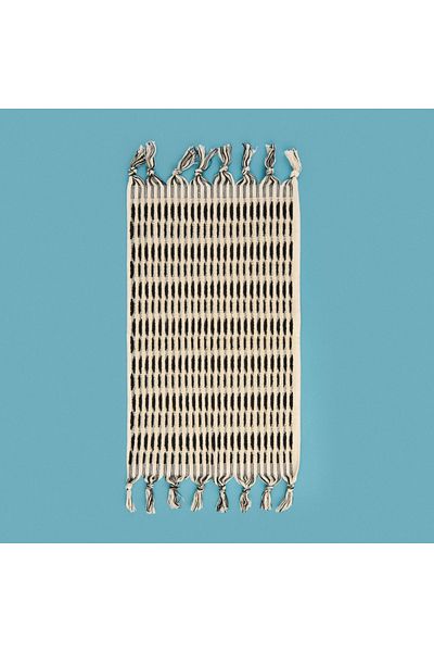 Evidea Soft Greta Hand Towel - Ecru / Black - 30X50 cm