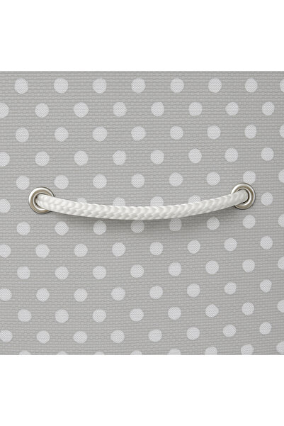 Tvl Home Polka Dot Detailed Mini Size Bag - Gray - 30X22X18 cm