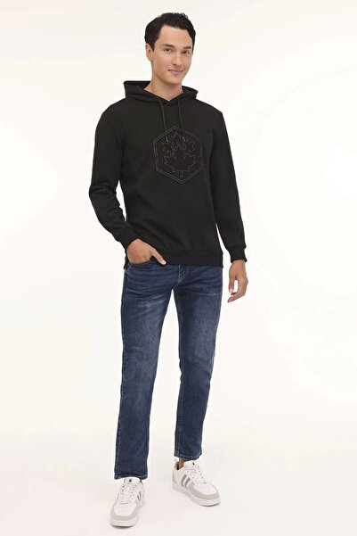 lumberjack A10188949208010 Siyah Erkek Sweatshirt