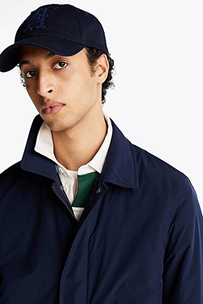 Tommy Hilfiger Erkek Çentikli Yaka Fermuar ve Çıtçıt Kapamlı Yan Cep Detaylı Lacivert Mont MW0MW37651-DW5
