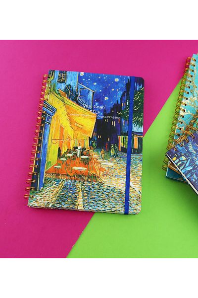 Gift Moda Van Gogh Design Spiral B5 80 Sheets Notebook Bm-1716