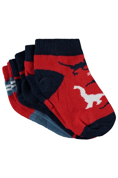 Civil Boys Boy's 3-Piece Booties Socks 2-12 Years Red