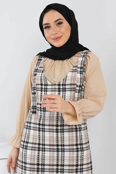 Tesettür Dünyası Gilet με μοτίβο Tsd211218 Mink