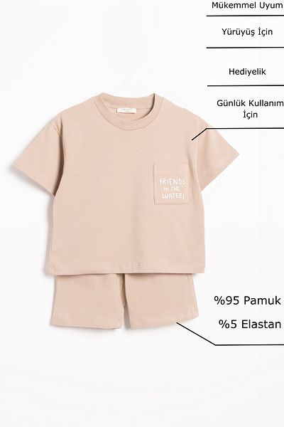 Vauva Unisex Summer Suit - Pocket Suit T-Shirt and Shorts