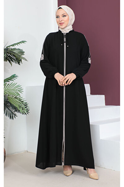 Tesettür Dünyası Μανίκια με κουμπιά Hijab Abaya Tsd230440 Μαύρο