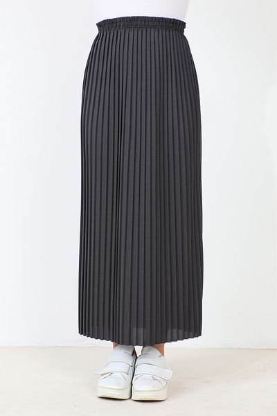 Tesettür Dünyası Pleated Pencil Skirt 1757 Smoked
