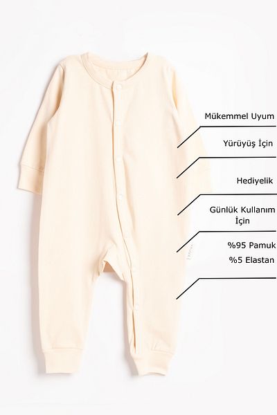 Vauva Long Sleeve Snap Romper Girls Boys Baby Kids Printed Seasonal Romper