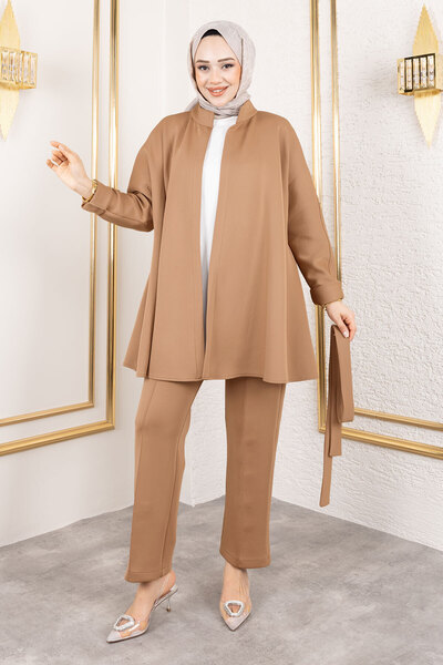 Tesettür Dünyası Στολή Lara Scuba - TSD250128 Kavurmacamel