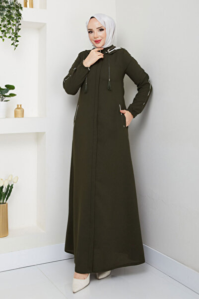 Tesettür Dünyası Door Ferace - Khaki Tsd 250124