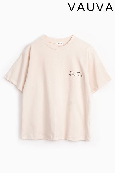 Vauva Παιδικό μπλουζάκι Unisex Comfortable Fit από βαμβακερό εμπριμέ