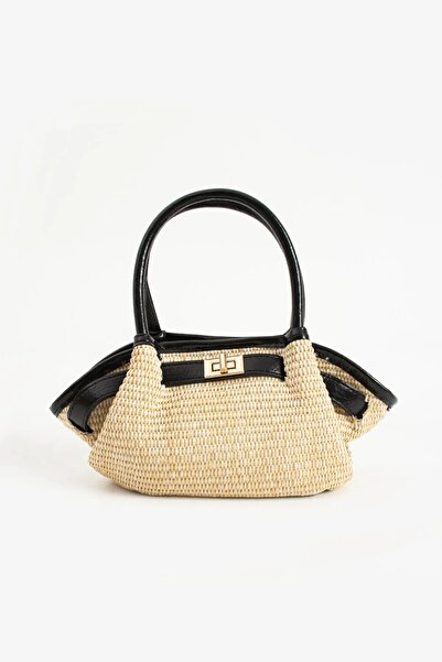 Daj Company Γυναικεία ζώνη με λεπτομέρεια με κορδόνι μίνι ψάθινη τσάντα χεριώ...