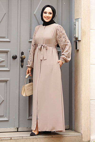 Tesettür Dünyası Vyšívaný velký hidžáb Ferace - TSD240120