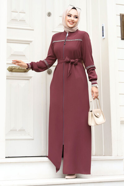 Tesettür Dünyası Hijab Ferace - Ribbed, TSD230328