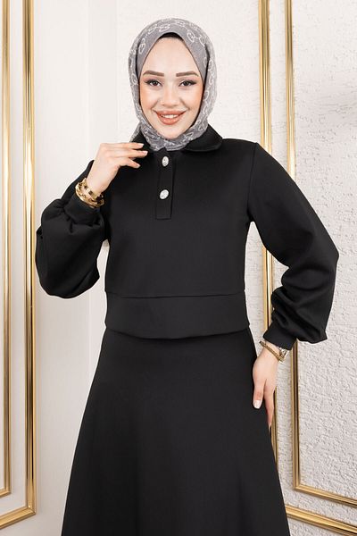 Tesettür Dünyası Scuba Effective Suit - Black Tsd 250131