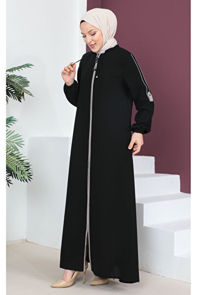 Tesettür Dünyası Μανίκια με κουμπιά Hijab Abaya Tsd230440 Μαύρο