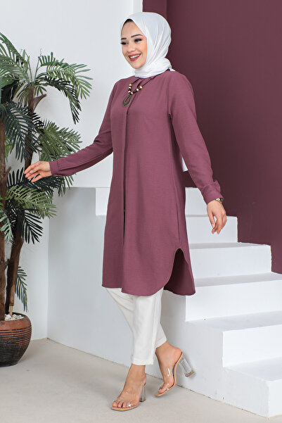 Tesettür Dünyası Náhrdelník Tunika TSD230512 Švestka