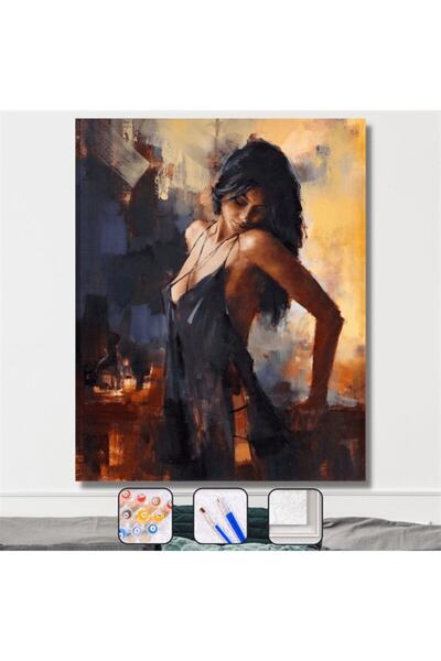 Pastelya Sayılarla Boyama Seti Çerçeveli Kasnaklı Tutku 13 60 x 75 cm