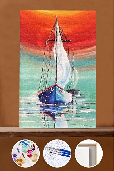 kendinyaphobi Sayılarla Boyama Seti Çerçeveli Kasnaklı Fırtınadan Sonra Yelke...