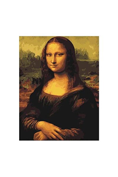 Pastelya Sayılarla Boyama Seti Çerçeveli Kasnaklı Monalisa 40x50
