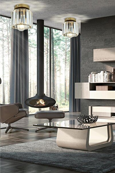 İstanbul Avize Plafonyer Tavan Eskitme Y-10 Kristal Taşlı Avize