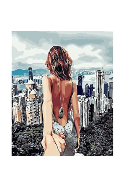 kendinyaphobi Sayılarla Boyama Seti Çerçeveli Kasnaklı Ta Aşk  60 x 75 cm