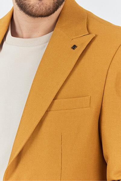 Frappoli Alfredo Men's Yellow Spring-Summer Slim Fit 2'Li Suit