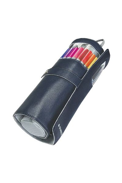 Staedtler Set de 20 de stilouri fine Triplus asortate de 0,3 mm în trusă neagră