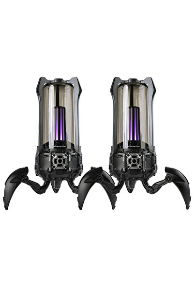 Gravastar Süpernova 25w Bluetooth Hoparlör, Taşınabilir Stereo Ses Bombası, Rgb Işıklı, 2 Adet Siyah