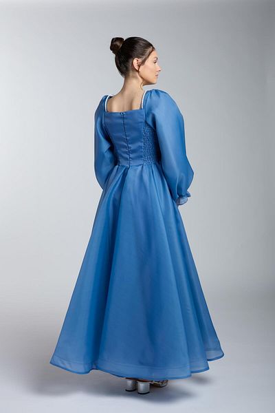 Mutlu City Girl/Teenager New Fashion Shiny Fabric Full Mold Long Sleeve Evening Dress 5553