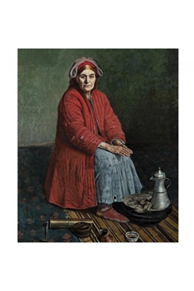 Pastelya Sayılarla Boyama Seti Çerçeveli Kasnaklı Halil Paşa Yaşlı Halayık 40x50