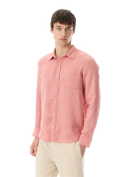 Mudo Regular Fit Long Sleeve Linen Shirt