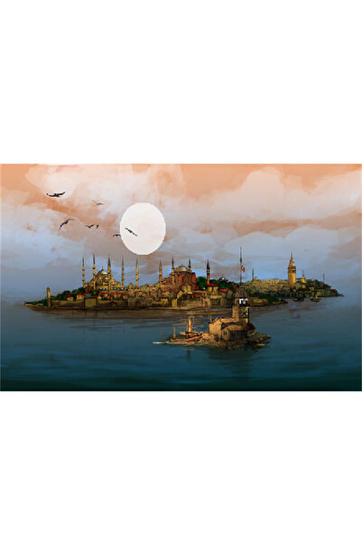 Pastelya Sayılarla Boyama Seti Çerçeveli Kasnaklı Bir İstanbul Masalı 40 x 50 Cm