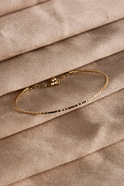 Safir Kuyumculuk Altın Işıltılı Kelepçe Bileklik