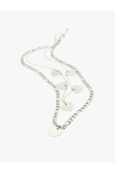 Koton Heart Chain Necklace Layered